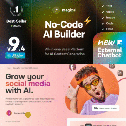 MagicAI - OpenAI Content, Text, Image, Video, Chat, Voice, and Code Generator as SaaS - Codecanyon Code Script bundlefav.com