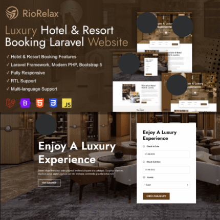 RioRelax - Laravel Luxury Hotel & Resort Booking Website - Codecanyon Code Script bundlefav.com