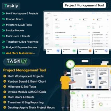 TASKLY – Project Management Tool - Codecanyon Code Script bundlefav.com